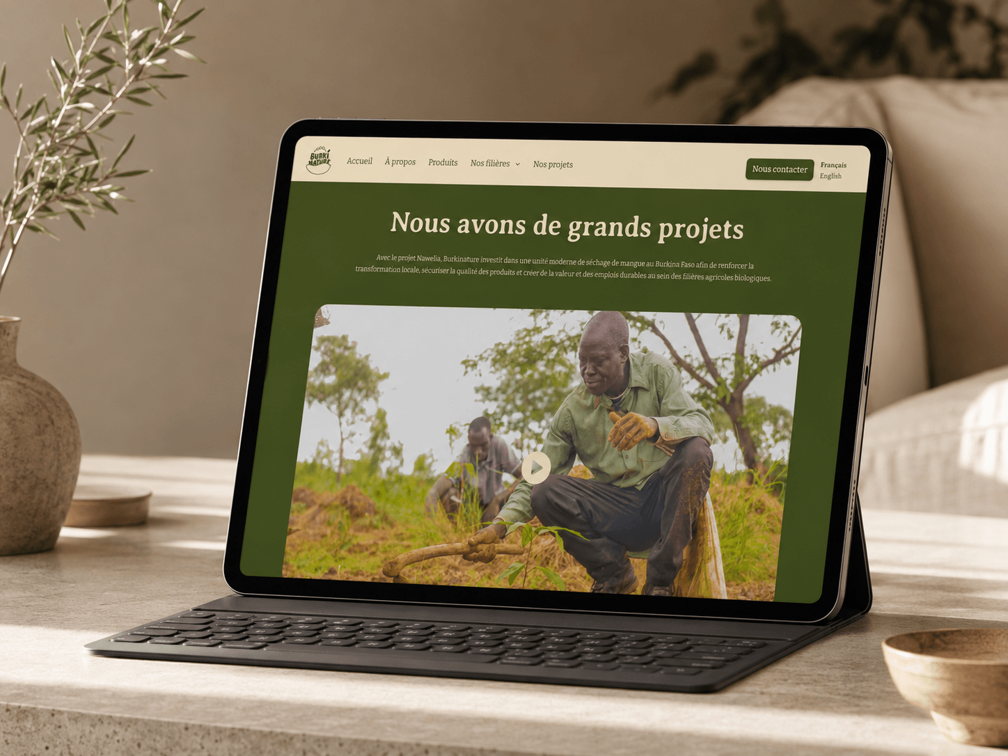 Burkinature · Site web multilingue : la vitrine de la crédibilité export