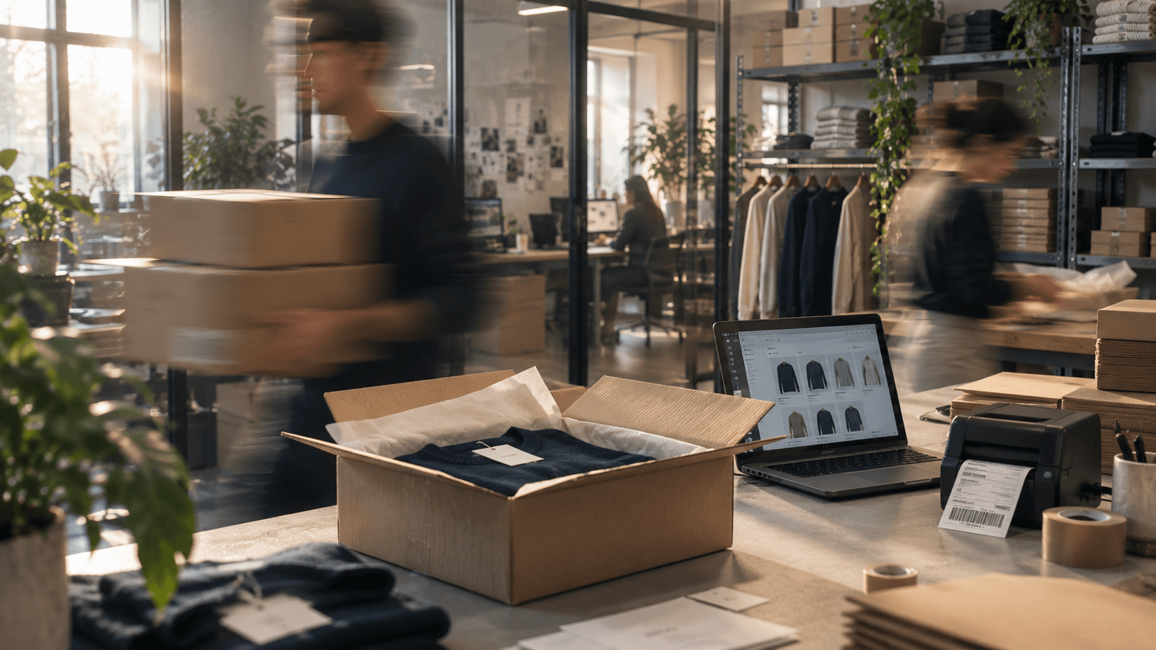 Preparing orders in an online store’s workshop